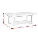Avalanche 3PC Occasional Table Set in Antique White-Coffee Table & Two End Table