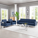 Loft 3 Piece Tufted Upholstered Faux Leather Set