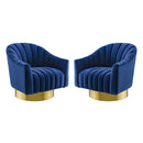 Buoyant Swivel Chair Performance Velvet Set of 2
