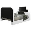 Queen Bed w/LED, TV Cabinet, Fireplace & Bluetooth