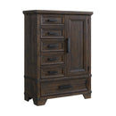Colorado City 6-Drawer Door Chest in Charcoal