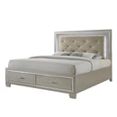 Platinum Platform Storage Bedroom Set