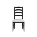 Tulane 6PC Dining Set with Table, 4 Chairs, and Bench in Oak and Black