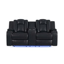 Carlo Power Motion Loveseat with Power Headrest, Console and LED