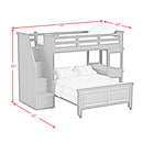 Hampton Kids Over Loft with Staircase and Desk with Speaker