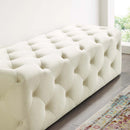 Amour 60" Tufted Button Entryway Performance Velvet Bench
