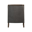 Hopkins Chair w/Brown Arm Columbia Charcoal