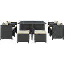 Sojourn 9 Piece Outdoor Patio Sunbrella� Dining Set