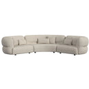 Four Seasons RHF Loveseat in Woolen Camel with 2 Pillows