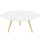 Lippa 36" Round Wood Top Coffee Table with Tripod Base