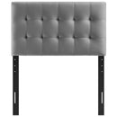 Lily Biscuit Tufted Twin Performance Velvet Headboard