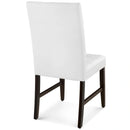 Promulgate Biscuit Tufted Upholstered Faux Leather Dining Side Chair Set of 2