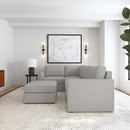 Flex 4-Seat Sectional with Standard Arm and Ottoman - Michael's Discount Furniture