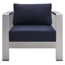 Shore Sunbrella� Fabric Outdoor Patio Aluminum 4 Piece Set