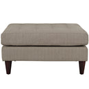 Empress Upholstered Fabric Large Ottoman