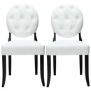 Button Dining Chairs Set of 2
