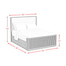 Sylvie UPH Bedroom Set with 2 Nightstands