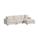 Arizona Modular Sectional Set with RHF Chaise in Steno Beige