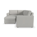Flex 4-Seat Sectional with Standard Arm and Ottoman - Michael's Discount Furniture