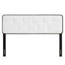 Collins Tufted Full Fabric and Wood Headboard