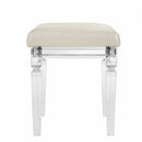 Twenty Nine Dressing Stool W/Acrylic Leg White