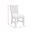 Yellowstone Dining Side Chair with Grey Fabric in Medium Brown (2 Per Carton)