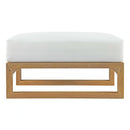 Upland Outdoor Patio Teak Ottoman