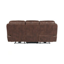 Atlantis Power Motion Sofa with Power Motion Head Recliner in Heritage Brown