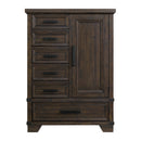 Colorado City 6-Drawer Door Chest in Charcoal