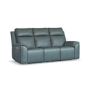 Vernon Power Reclining Sofa with Console, Power Headrest, Lumbar, Heat & Massage - 5000009542 - Michael's Discount Furniture