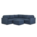 Flex 5-Seat Sectional with Standard Arm and Storage Ottoman - 5000003830