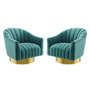 Buoyant Swivel Chair Performance Velvet Set of 2