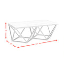 Riko Rectangular Coffee Table W/Gold Metal Leg
