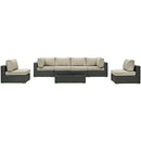 Sojourn 7 Piece Outdoor Patio Sunbrella� Sectional Set