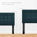 Paisley Tufted Twin Upholstered Linen Fabric Headboard