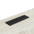 Cambrie Buffet with LED and Power in Off-White and Natural