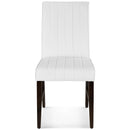Motivate Channel Tufted Upholstered Fabric Dining Chair Set of 2