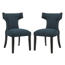 Curve Dining Side Chair Fabric Set of 2