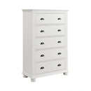 Kona Bedroom Set with 2 Nightstands in White