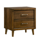 Malibu Bedroom Set with 2 Nightstands in Walnut