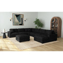 Arizona 7PC Sectional Set with RHF Chaise in Steno Black