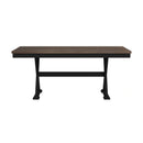 Tulane 6PC Dining Set with Table, 4 Chairs, and Bench in Oak and Black
