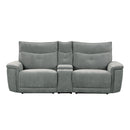 Tesoro-(3)Power Double Reclining Love Seat with Center Console, Power Headrests and USB Ports image