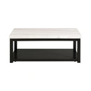 Marcello White Rectangular Coffee Table W/ Casters ISTA3 Packaging