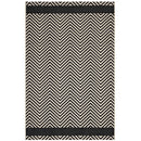 Optica Chevron With End Borders 5x8 Indoor and Outdoor Area Rug