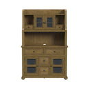Heritage & Home Buffet and Hutch in Oak Brown