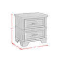 Colorado City 2-Drawer Nightstand with USB in Charcoal