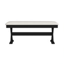 Tulane 6PC Dining Set with Table, 4 Chairs, and Bench in Oak and Black