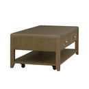 Reed Rectangular Coffee Table with Casters - Michael's Discount Furniture