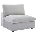 Commix Down Filled Overstuffed Performance Velvet Armless Chair